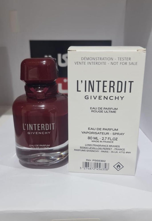 GIVENCHY L'INTERDIT ROUGE ULTIME EDP (W) 80 ml testerجيفنشي لنتردت روج التيم ب نسائي 80 مل تيستر