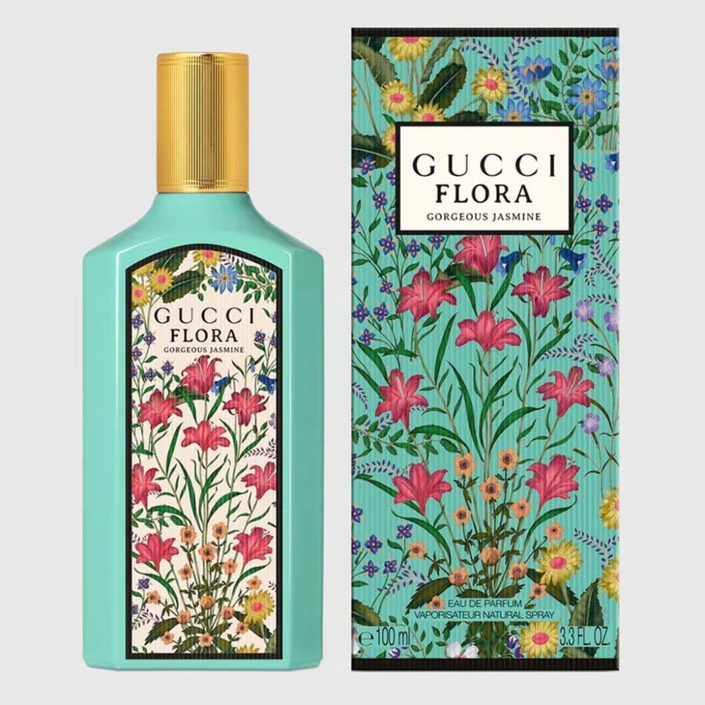 GUCCI FLORA gorgeous jasmine edp 100 mlغوتشي فلورا جورجيس جاسمين ب 100 مل